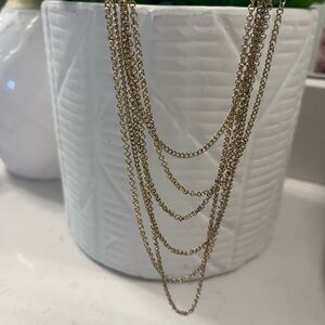Six chain layered necklace